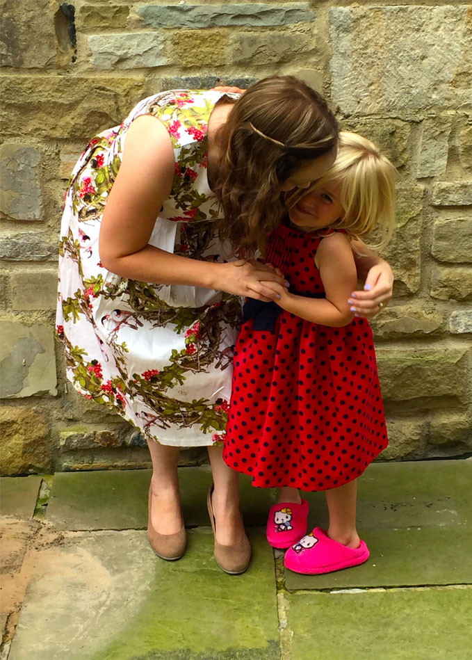 mother and daughter dressed up