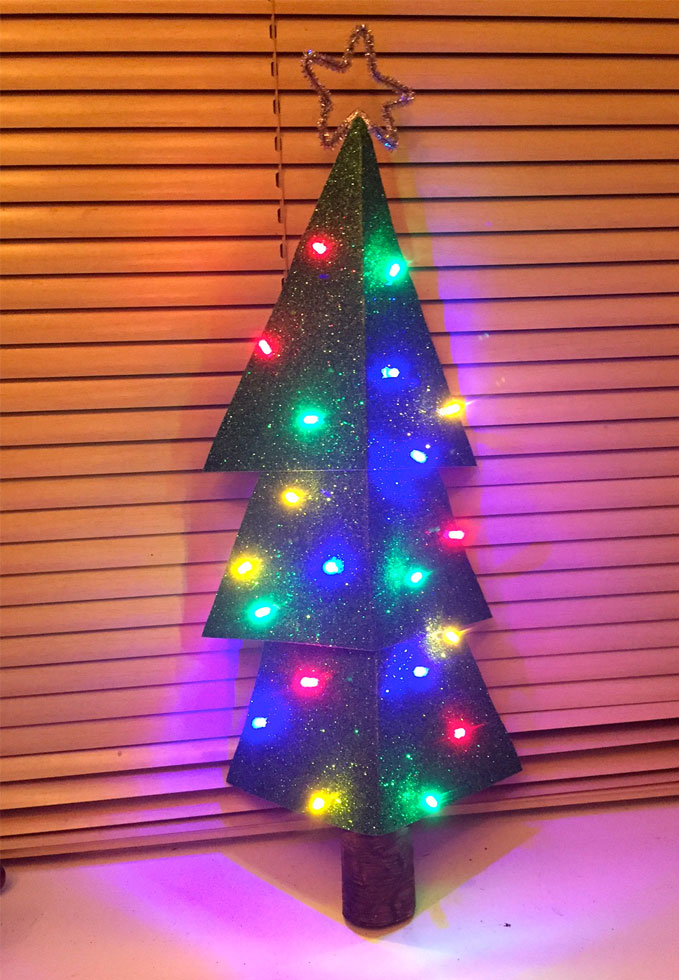 light up christmas tree craft