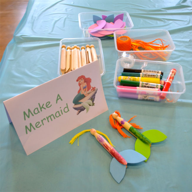 make a mermaid under the sea party craft